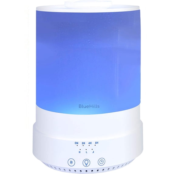 BlueHills 2500 ml Essential Oil Diffuser Humidifier Extra Large Capacity - White -F001