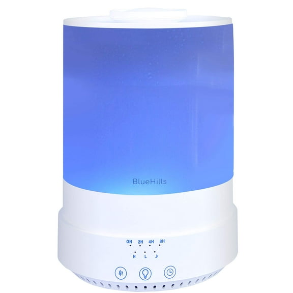 BlueHills 2500 ml Essential Oil Diffuser Humidifier Extra Large Capacity - White -F001