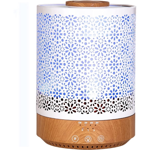 BlueHills 2500 ml XL Essential Oil Diffuser Humidifier Extra Large Capacity Decorative Cover - Wood Grain -F006
