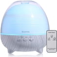 thumbnail image 1 of BlueHills 600 ML Premium Essential Oil Diffuser with Remote - White Wood Grain-S01, 1 of 9