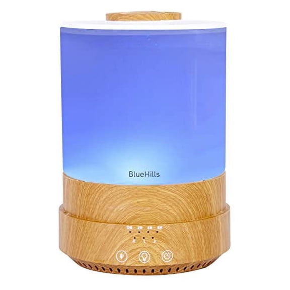 BlueHills Premium 2500 ml XL Essential Oil Diffusers for Large Room Aromatherapy fragrance Diffuser Humidifier Combo High Mist Large air Diffuser for Essential Oils for Home Light Wood Grain F005