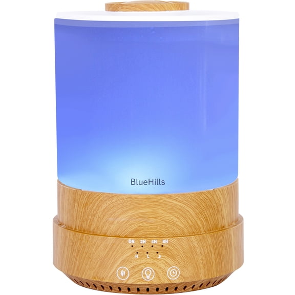 BlueHills Premium 2500 ml XL Essential Oil Diffusers for Large Room Aromatherapy fragrance Diffuser Humidifier Combo High Mist Large air Diffuser for Essential Oils for Home Light Wood Grain F005