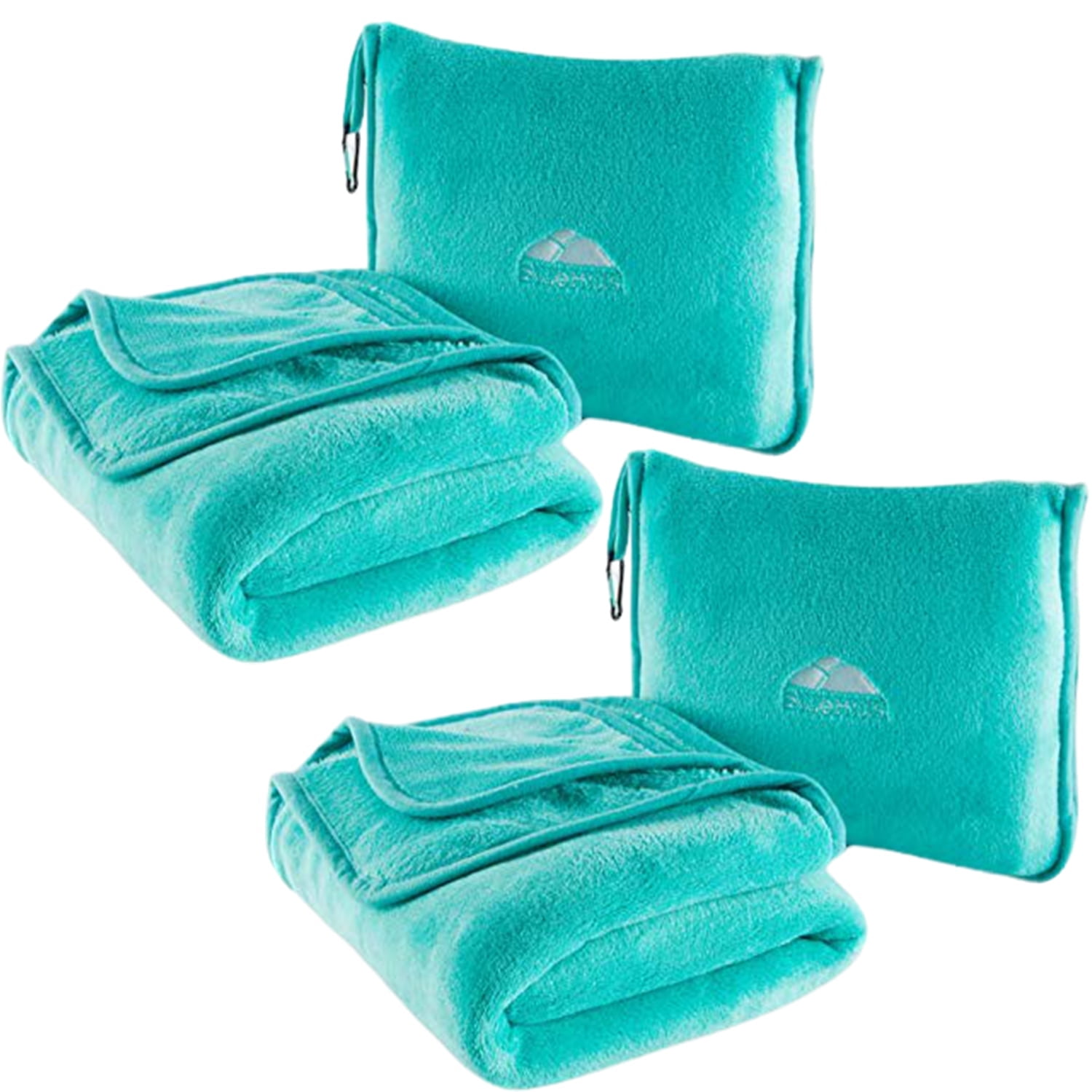 BlueHills Premium Soft Travel Blanket Pillow Airplane Throw