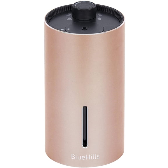 BlueHills Waterless Cordless Car Essential Oil Diffuser Aromatherapy Mini Compact Diffuser for Oils Large Room Portable USB Travel Battery Operated Rechargeable Hotel Home - J04 Rose Gold