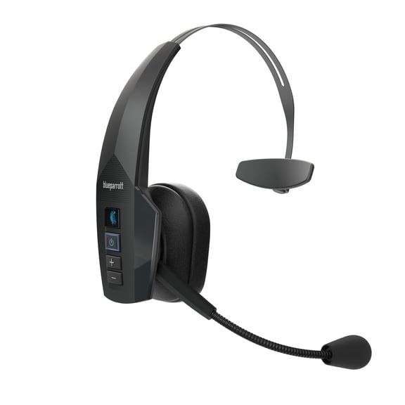 BlueParrott B350-XT Wireless Bluetooth Mono Headset with 96% Noise Cancellation Microphone & Lightweight Headband, Black