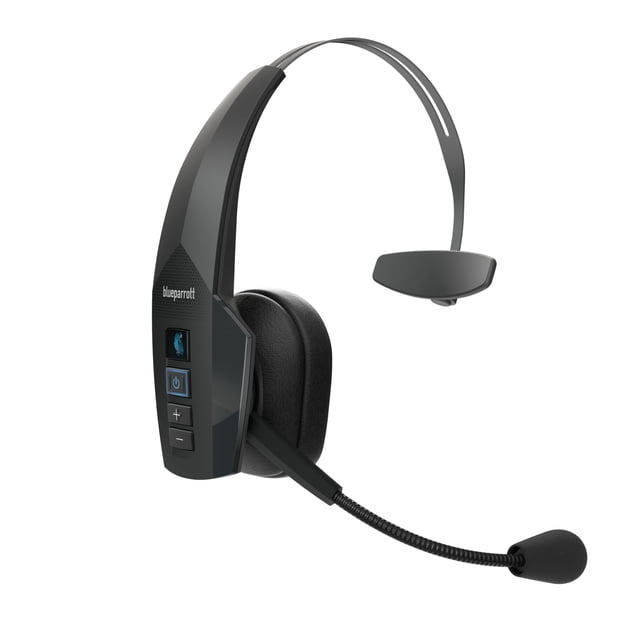 BlueParrott B350-XT Wireless Bluetooth Mono Headset with 96% Noise Cancellation Microphone & Lightweight Headband, Black