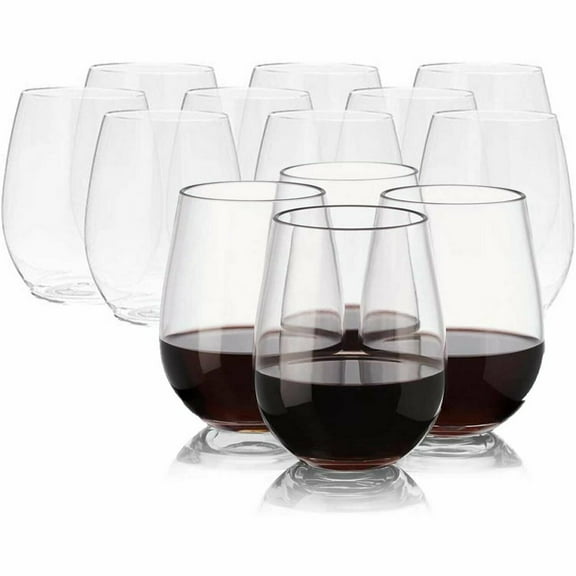 BlueSky Formal 12 oz Stemless Wine Glasses (Set of 6)