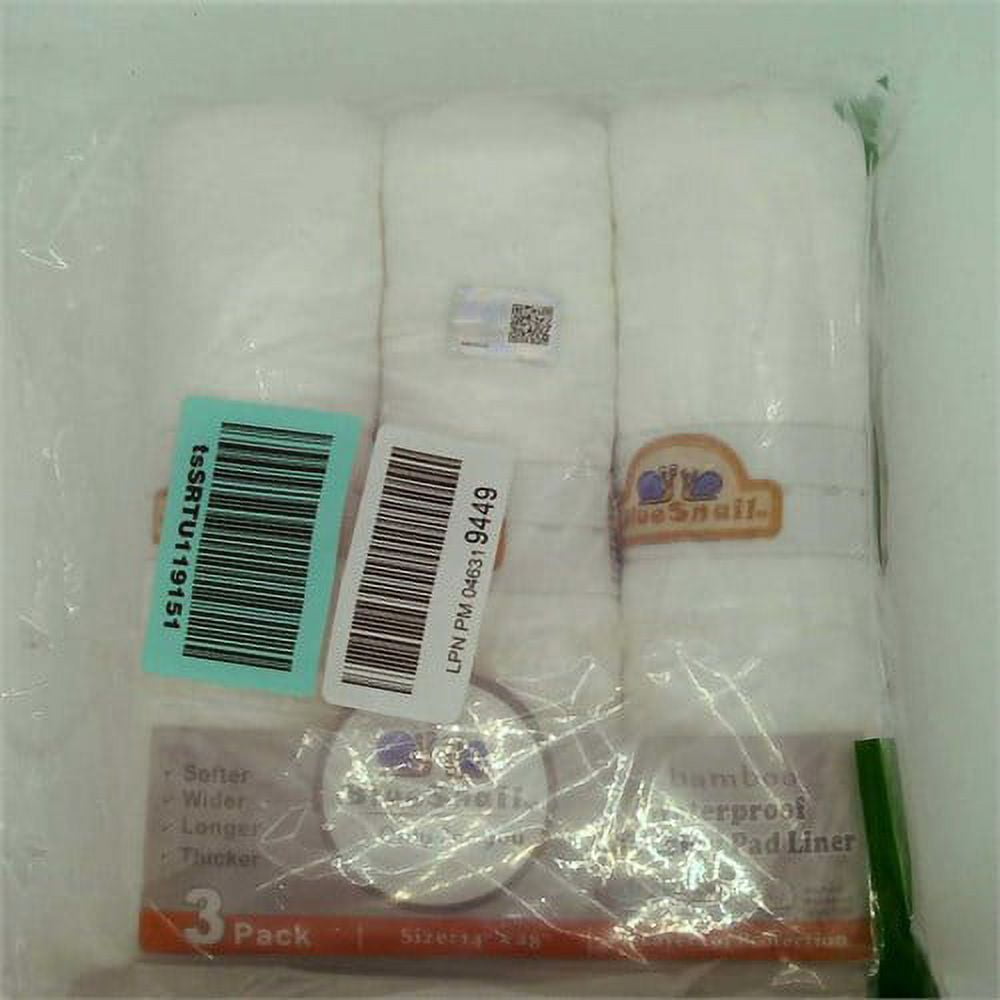 BlueSnail Bamboo Quilted Thicker Waterproof Changing Pad Liners, 3