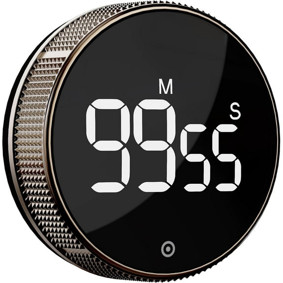 BlueSnail Kitchen Timer with LED Digital Display Smart Efficana for Home Classroom Gym Office, Volume and Brightness Adjustable Productivity (Guncolor)