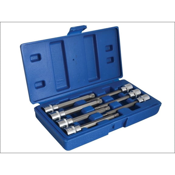 BlueSpot Tools - 3/8in Drive Extra Long Spline Socket Bit Set, 7 Piece