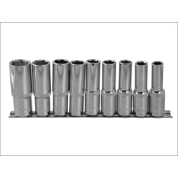 BlueSpot Tools - Deep Socket Set of 9 Metric 1/2in Square Drive