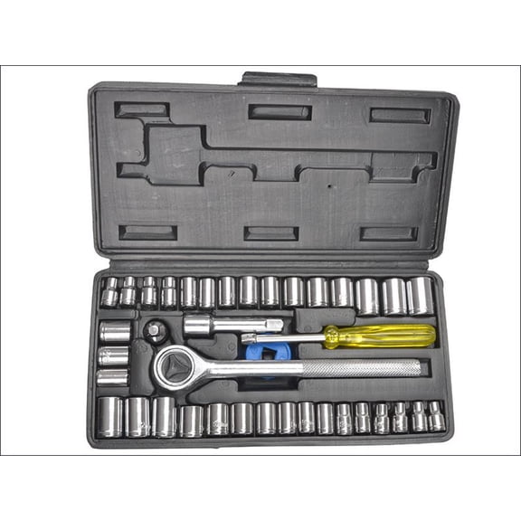 BlueSpot Tools - Socket Set of 40 Metric & AF 1/4in & 3/8in Drive