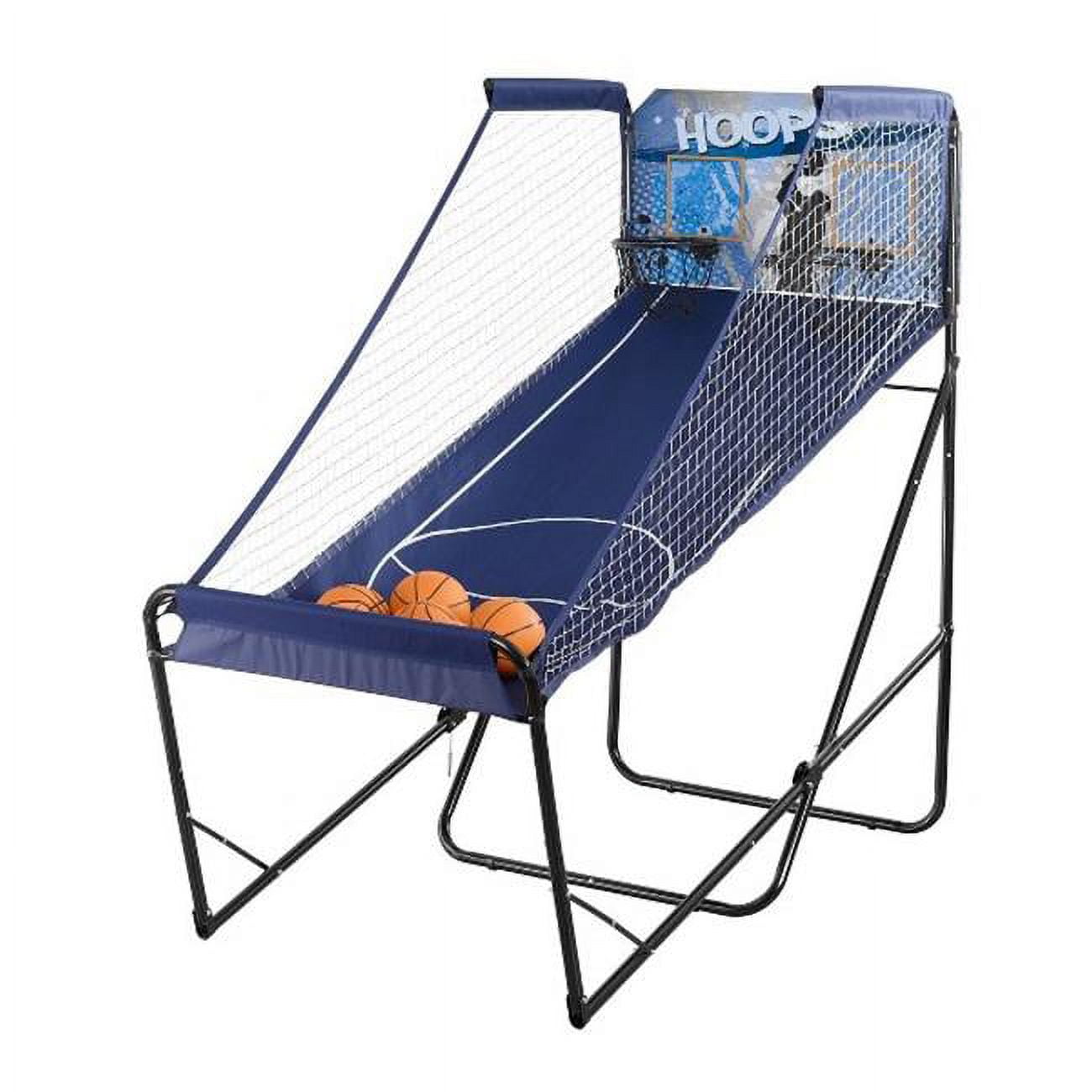 Blue and Black Dual Electronic Basketball Game with Adjustable Height