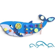 BlueWood 4-Panel Sensory Wooden Activity Wall Busy Board Set   Montessori Learning Toy for Toddlers Ages 1-4, Fine Motor Skills, Educational Busy Board with Locks Gears Switches