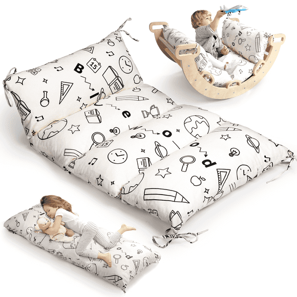 BlueWood Climbing Mat Non-Slip Pure Cotton Baby Playmat for Home Safety, Beige