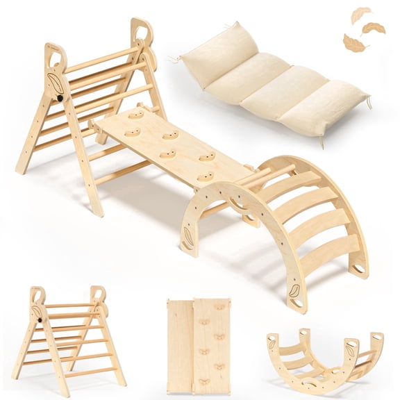 Buballino Pikler Triangle Set, Wood, 3 Piece