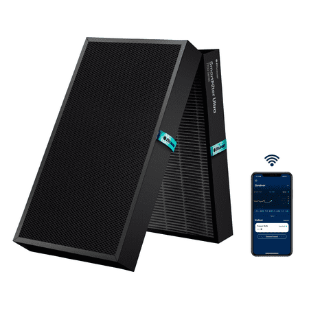 Blueair - Replacement 7400 SmartFilter for Protect 7470i & 7410i Air Purifiers - Black