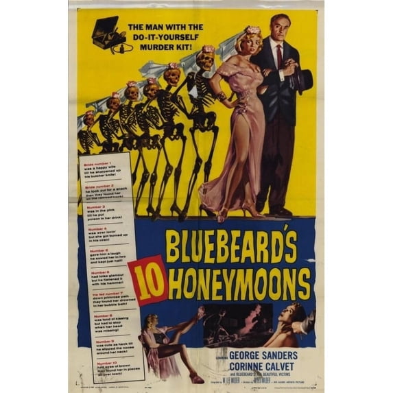 Bluebeards Ten Honeymoons Movie Poster Print (27 x 40)