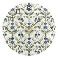 thumbnail image 1 of Bluebell Florals and Leaves Retro Round Wall Clock Silent Analog Battery Operated Gold Pointer Home Decor 9.84" Diameter, 1 of 11