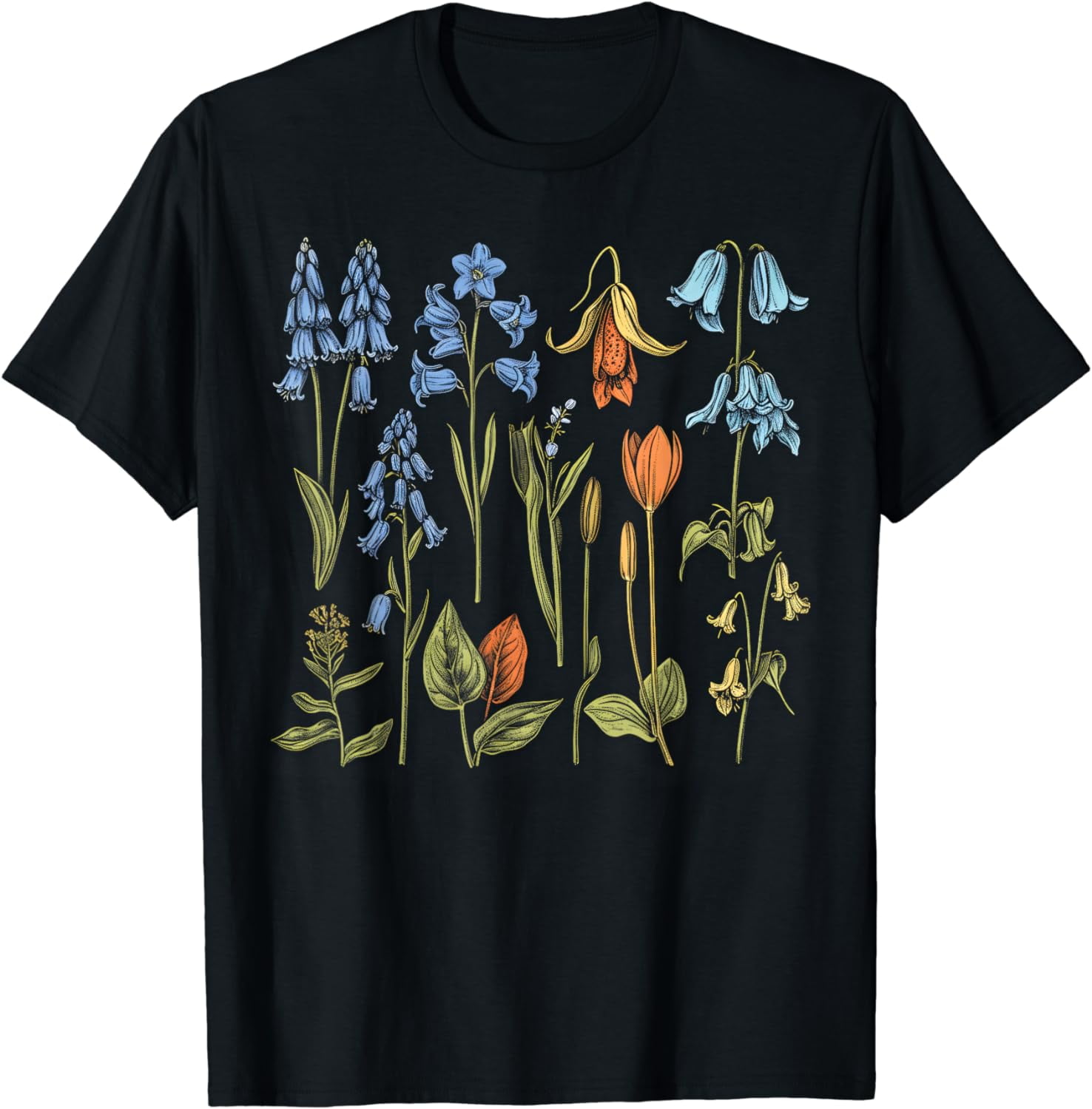 Bluebell Flower Girl Plant Mom May Birthday Spring Flowers T-Shirt ...