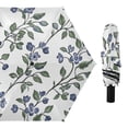 thumbnail image 1 of Bluebell Flowers Leaves All Weather Umbrella Triple Folding Parasol 6 Ribs UV Protection Portable, 1 of 8