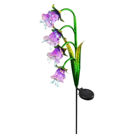 Bluebell Glass Flower Twinkle Solar Stake