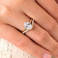 thumbnail image 1 of Bluebell Jewels 2 Ct Oval Cut Bridal Set CZ Engagement Ring 14k Yellow Gold Finish, 1 of 5