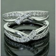 thumbnail image 1 of Bluebell Jewels 2Ct Round CZ Enhancer Wrap Engagement Ring 14k White Gold Plated, 1 of 5