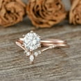 thumbnail image 1 of Bluebell Jewels 2Ct Round Cut Cubic Zirconia Bridal Ring Set 14K Rose Gold Plated, 1 of 4
