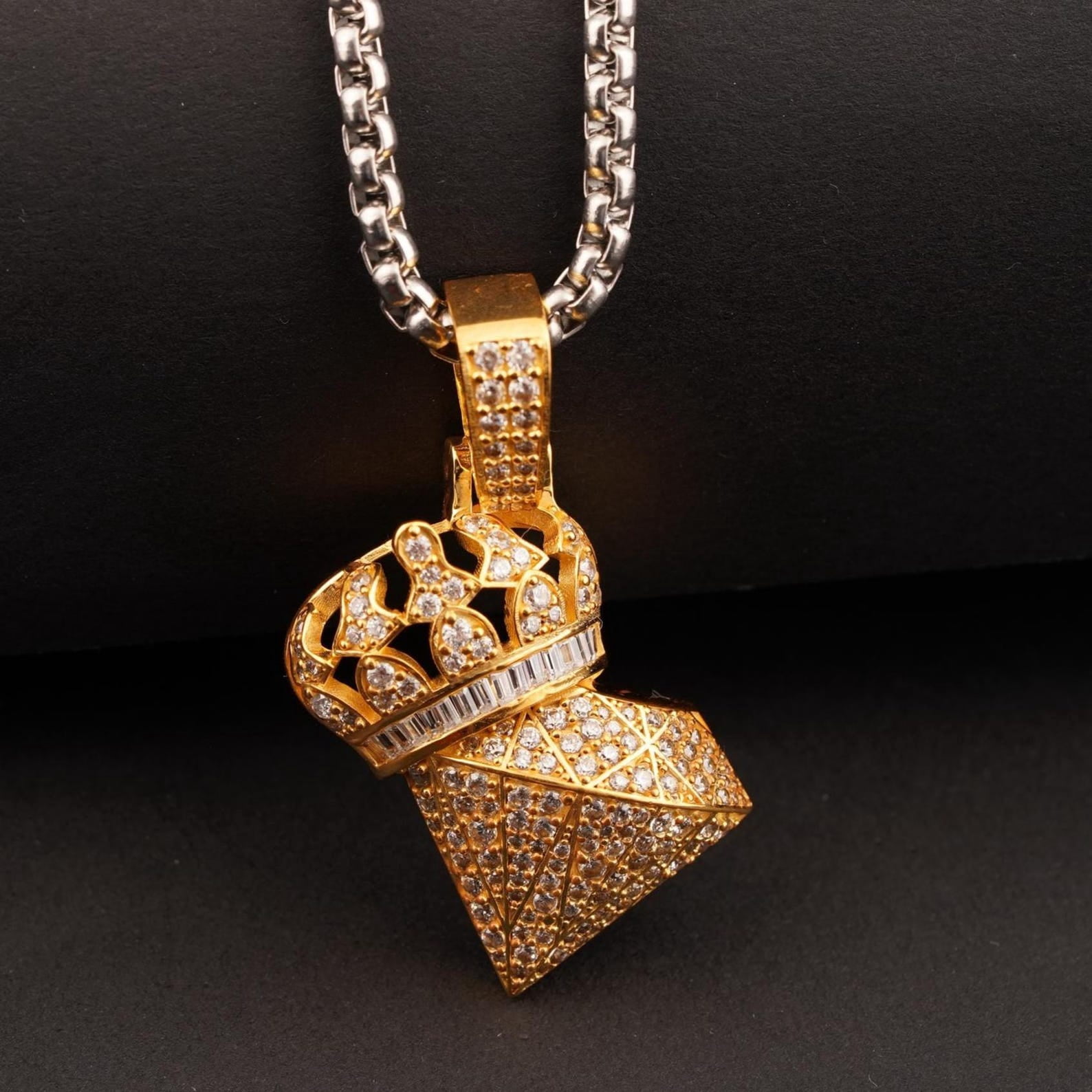 Bluebell Jewels Baguette & Round Cut CZ 14K Yellow Gold Finish Silver ...