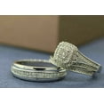 thumbnail image 1 of Bluebell Jewels Engagement Bridal His/Her Trio Ring Set 3Ct CZ 925 Sterling Silver, 1 of 4