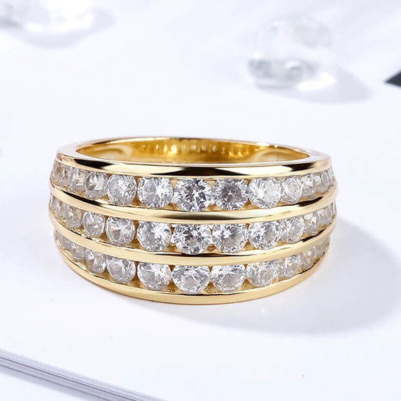 Bluebell Jewels Gorgeous 14k Yellow Gold Plated Cubic Zirconia Wedding ...