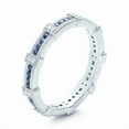thumbnail image 1 of Bluebell Jewels Sterling Silver Ring with Round Blue CZ Accents – Elegant Pavé Design for Women, 1 of 6