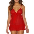 thumbnail image 1 of Bluebella RED Lingerie Women's Phoebe Chemise and Panty Set, US Large (8-10), 1 of 2