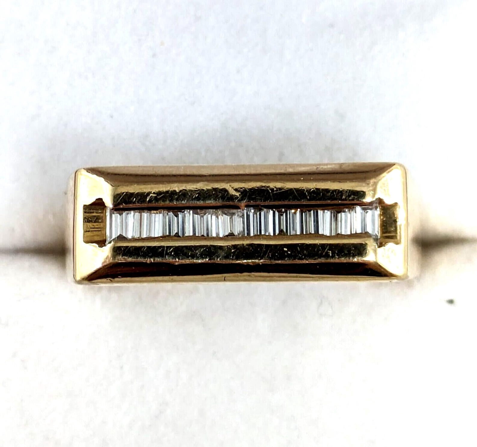 Bluebelljewels Baguette Cut Cubic Zirconia 14K Yellow Gold Finish ...