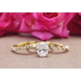 thumbnail image 1 of Bluebelljewels Engagement Wedding Bridal Ring Set Oval Cut Cubic Zirconia 14K Yellow Gold Finish, 1 of 5