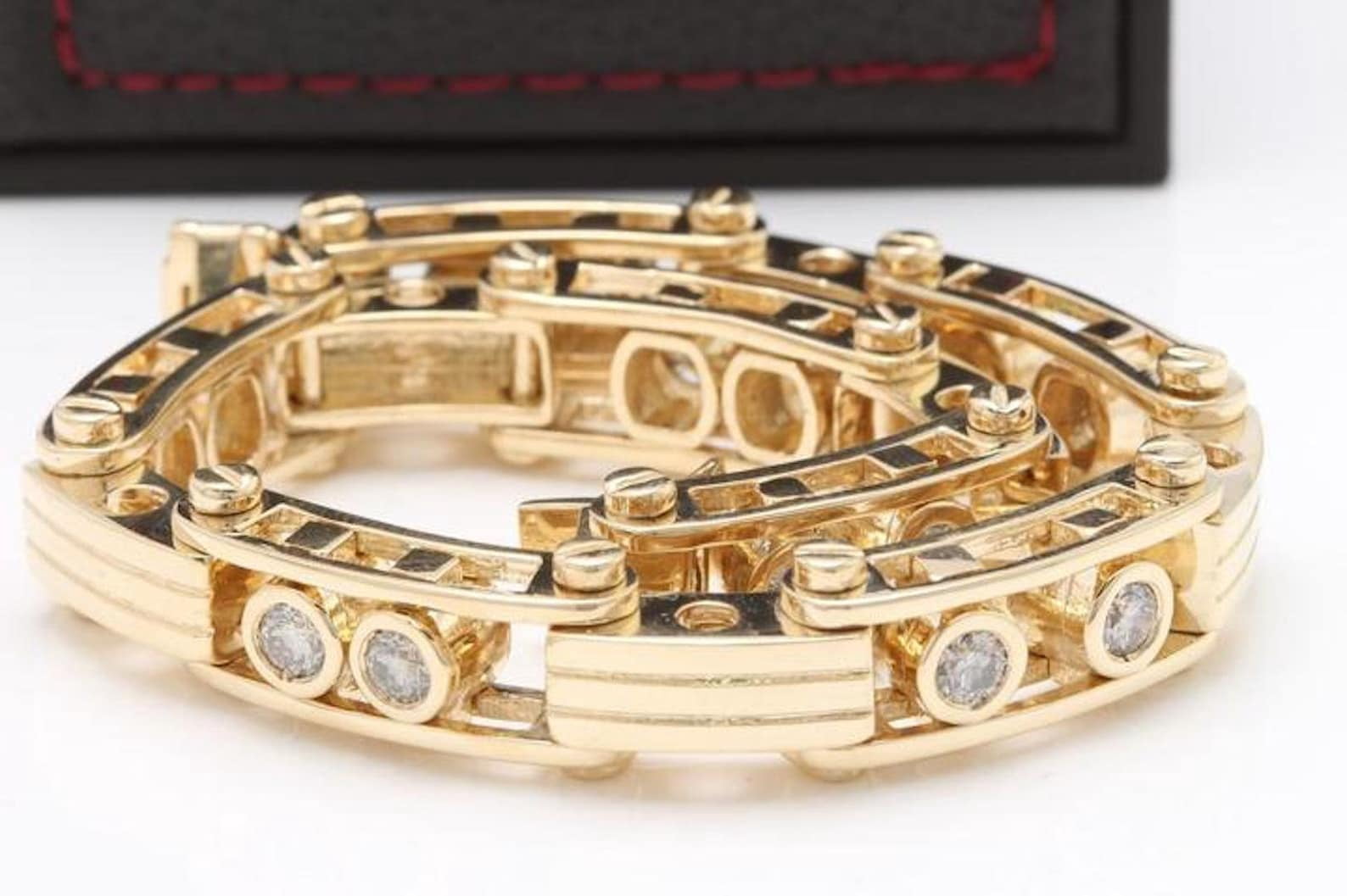 Bluebelljewels Men's 14K Yellow Gold Finish Round Cut Cubic Zirconia ...