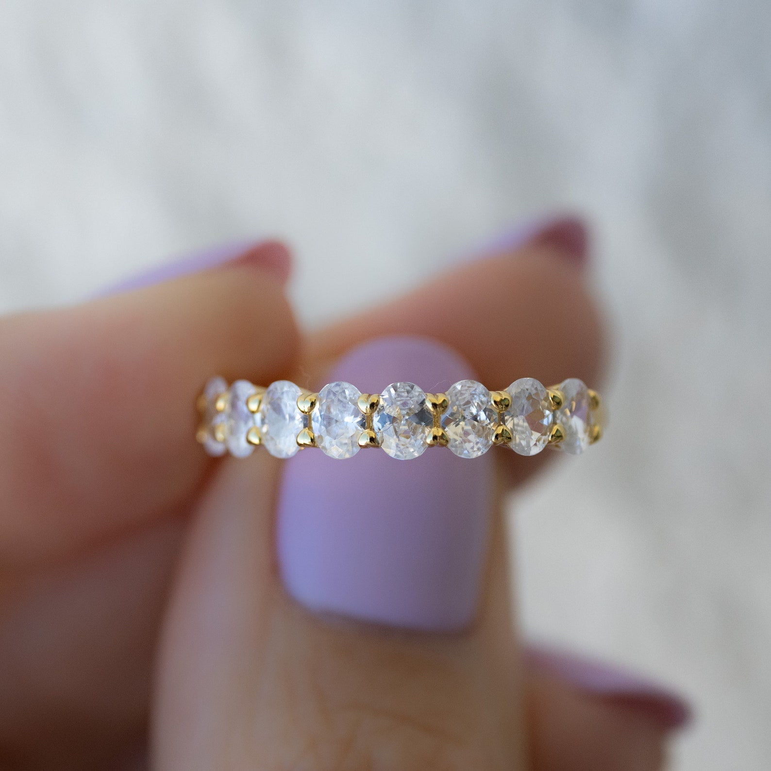 Bluebelljewels Oval Diamond Ring, Stacking Ring, Diamond Band, Wedding ...
