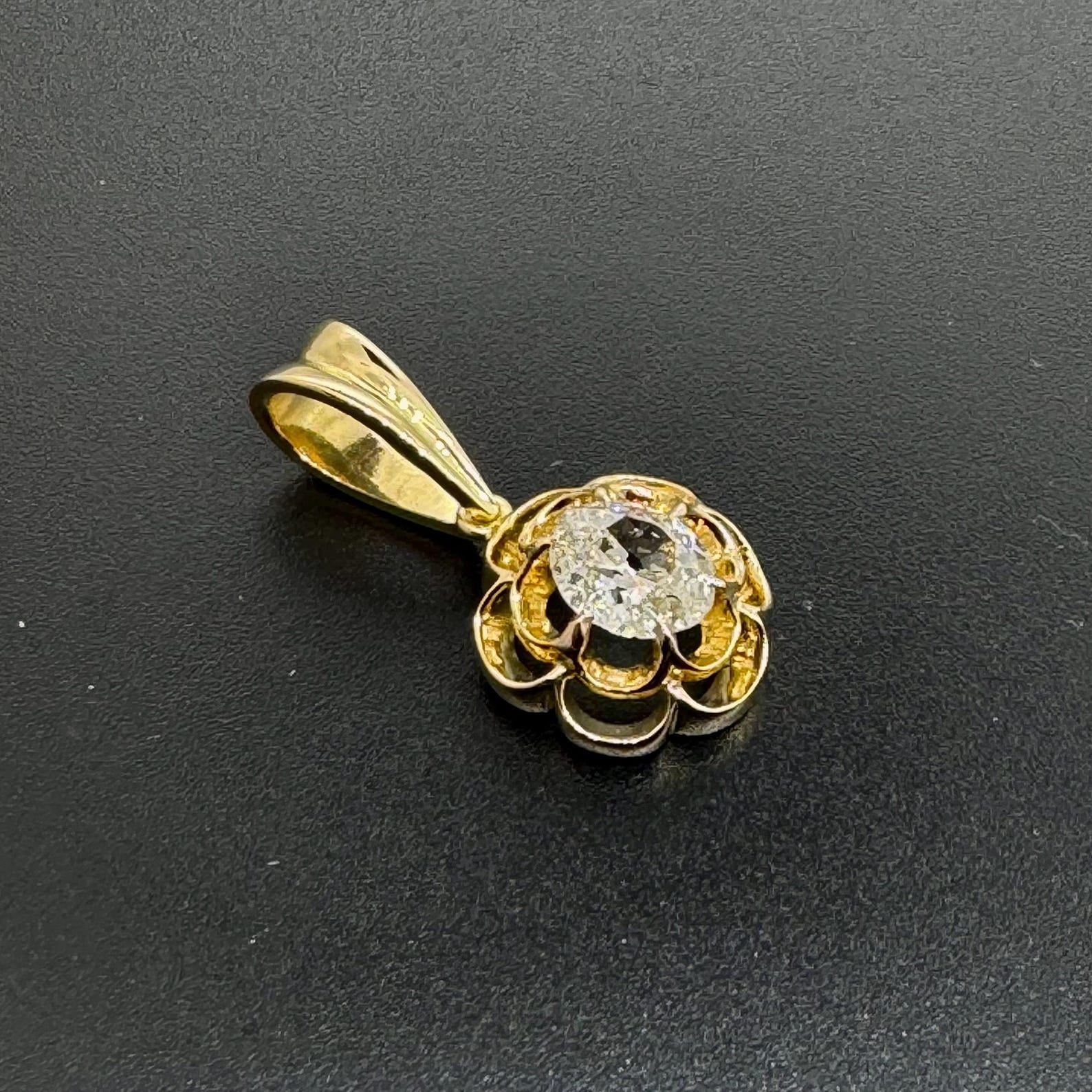Bluebelljewels Round Cut Cubic Zirconia 14K Yellow Gold Finish ...