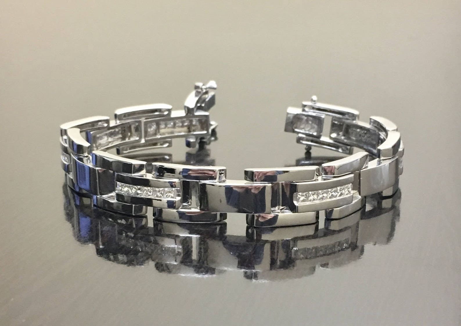Bluebelljewels Stunning 14K White Gold Finish Princess Cut Cubic ...