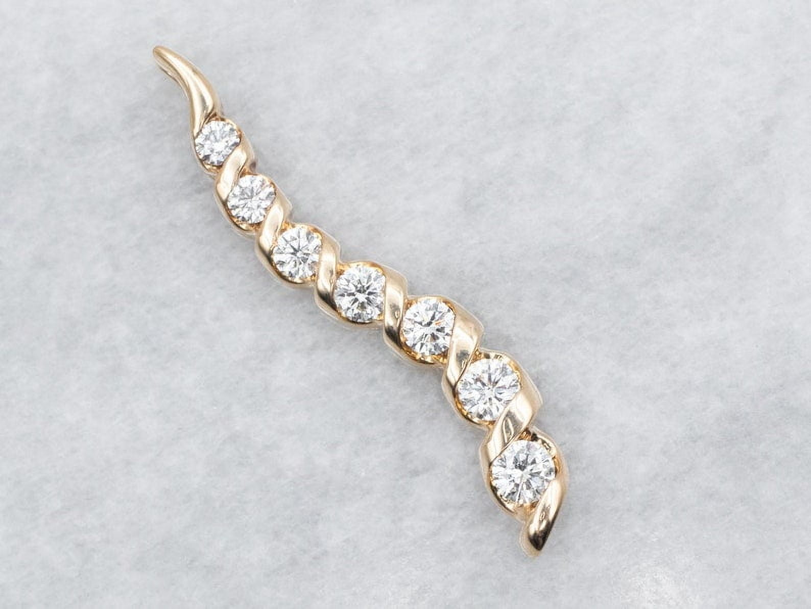 Bluebelljewels Trendy 14K Yellow Gold Finish Round Cut Cubic Zirconia ...