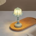thumbnail image 1 of Bluebells Flower Style Table Lamp | Battery Powered Night Light | Light Blue, White, Pink | 14.5x8x8cm | Bedside Desktop Ornament, 1 of 6