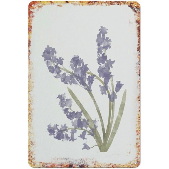 Bluebells Wall Art April Neutral Spring Home Decorations Nature Art Fun Office Wall Art Poster Coffee Bar Tin Sign Cubicle Decor Desk Home Gift Vintage Decor Metal Logo 8x12 inches