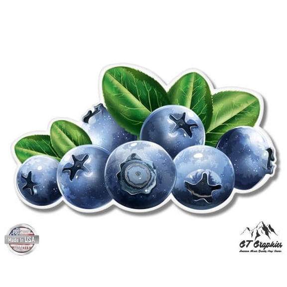 Blueberries Berries Healthy Food - 3" Vinyl Sticker - For Car Laptop I-Pad Phone Helmet Hard Hat - Waterproof Decal