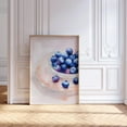 thumbnail image 1 of Blueberries, Pastel Kitchen Blueberry Wall Art Poster, Berries Kitchen Decor, Summer Fruit Wall Art, Breakfast Nook,, Stretched Canvas Size 8x12, 1 of 4