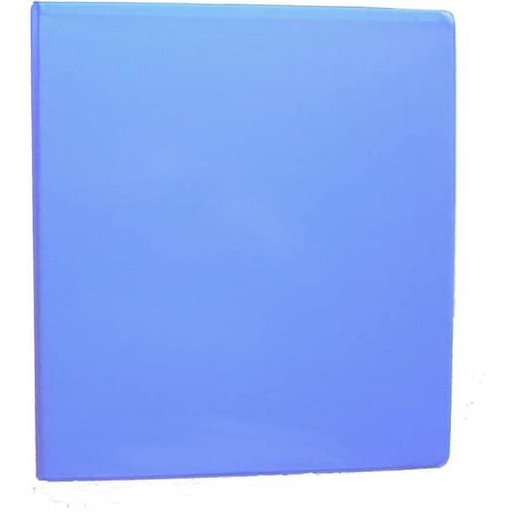 Blueberry 3-Ring 1" View Binder, 8.5" x 11", Vinyl, Inside Pockets, Mfd by Samsill - Pack of 2 Binders