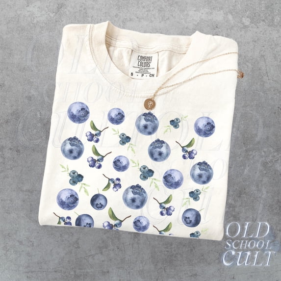 Blueberry 90S Vintage Style Tshirt Retro Y2K Berry Shirt Berry Lovers ...