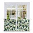 thumbnail image 1 of Blueberry Botanical Tier Curtains 24 Inch Length, Spring Leaves Branches Farmhouse Cafe Short Curtains for Bathroom Over Sink, Small Kitchen Curtain Light Filtering Tiered Drapes 2 Panels 27.5"Wx24"L, 1 of 8