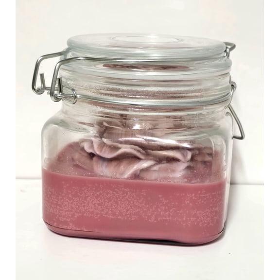 Blueberry Chocolate Rose in a Cube Candle
