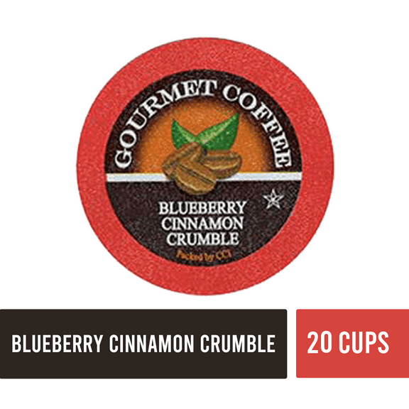 Blueberry Cinnamon Crumble Coffee, 20 Count, Single Serve Cups Compatible With Keurig K-Cup Brewers